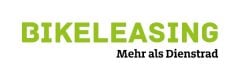Das Bild zeigt den Text „BIKELEASING“ in fetten grünen Buchstaben, gefolgt von „Mehr als Dienstrad“ in kleineren schwarzen Buchstaben.