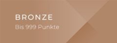 Bronzefarbener Hintergrund mit Text in heller Schrift. Der Text lautet „BRONZE“ und „Bis 999 Punkte“.