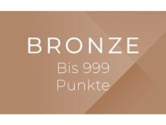 Brauner geometrischer Hintergrund mit weißem Text mit der Aufschrift „BRONZE Bis 999 Punkte“, was auf eine Rang- oder Levelkategorie hinweist, vermutlich bis 999 Punkte.