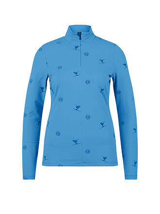 SPORTALM | Damen Unterzieh Zipshirt im Allover-Flockprint
